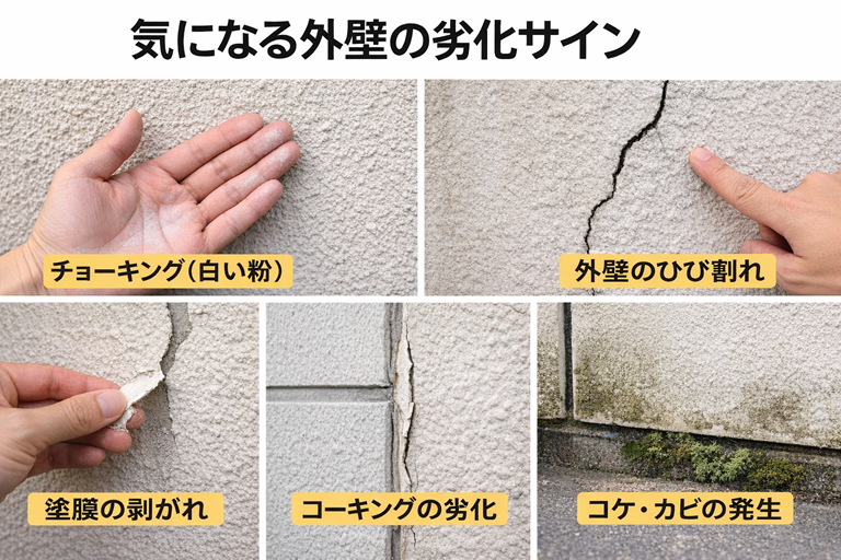 外壁塗装の劣化サイン